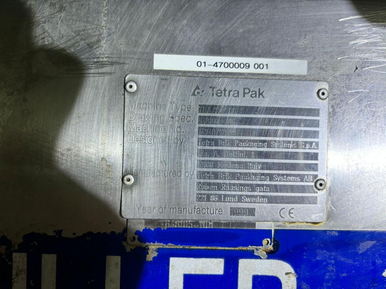 USED TETRA PAK TBA 19 125ML FILLING LINE FOR SALE